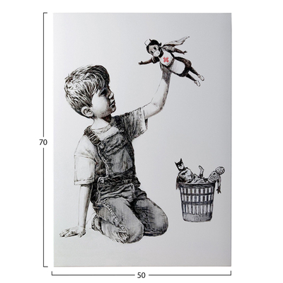 Pikturë kanavace HomeMarkt Gobi HM4823, 50x70cm, bardh e zi