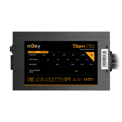 Furnizues I rrymës nJoy Titan+ 750 - 750W - 80 PLUS Bronze