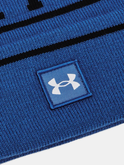 Kape dimri Under Armour Halftime Pom Beanie, me pompom, blu