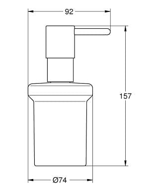 Dozator sapuni Grohe Essentials 40394001, 6 1/8", për lëng, krom
