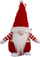 Figurë dekorative Saska Christmas Santa, 25cm, me thes dhuratash, e kuqe