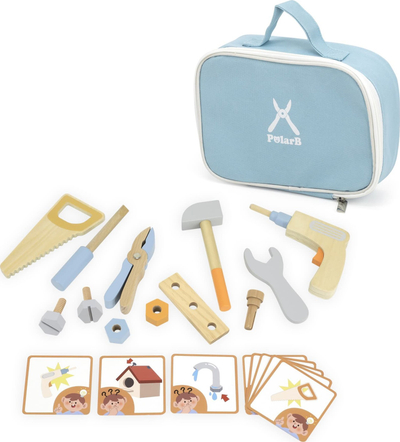 Set veglash druri për fëmijë PolarB Tool Set, 22 x 16 x 8 cm, shumëngjyrësh
