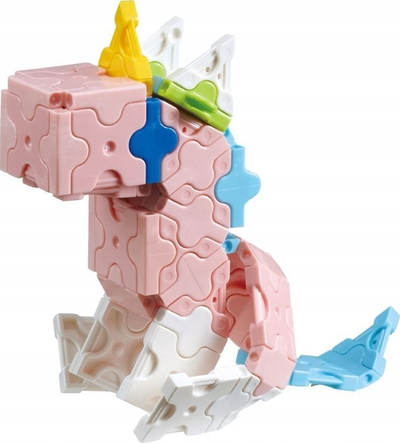 Blloqe edukative LaQ Sweet Collection Unicorn, set kreativ, shumëngjyrëshe