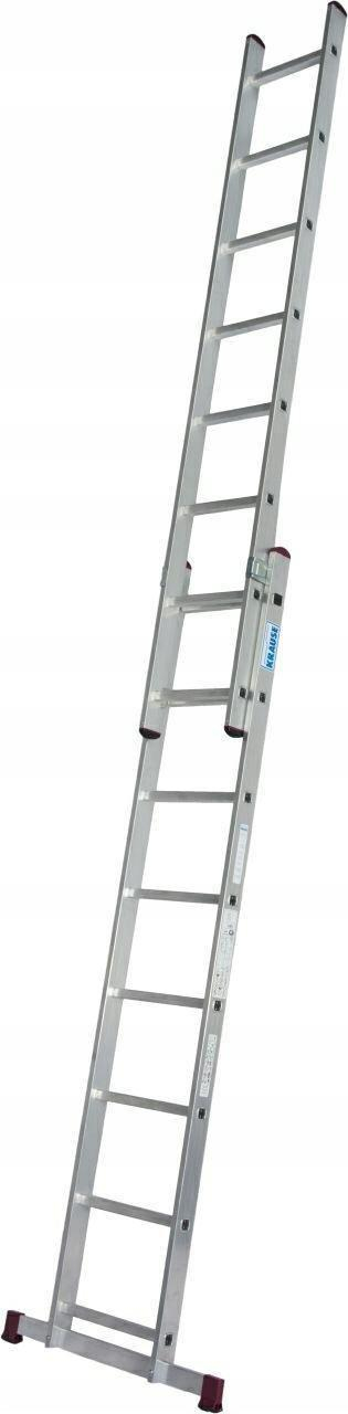 Shkallë alumini Krause 2 x 11 Combination, 150 kg, teleskopike, ngjyrë argjendi