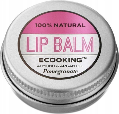 Balsam buzësh Ecooking Lip Balm, Almond, Argan Oil, Pomegranate, 15ml