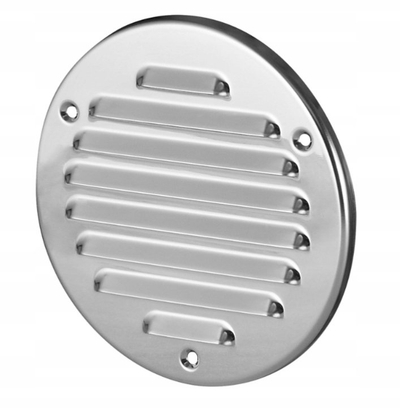 Grilë ventilimi metalike Awenta, rrethore, diametër 130/100 mm, argjendtë