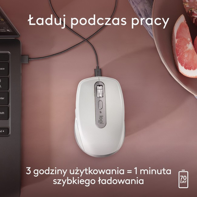 Maus Logitech MX Anywhere 3S for Mac, wireless, kompakt, gri i çelët