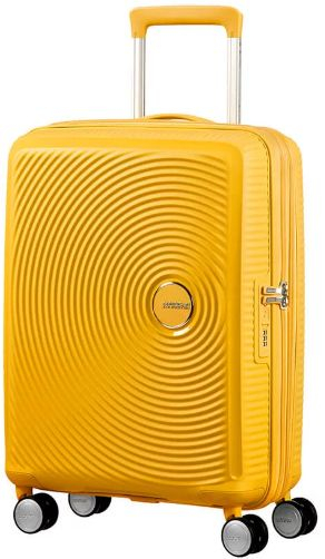 Кабински куфер American Tourister SoundBox, проширлив, 4 тркала, жолт