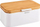 Kuti buke KingHoff KH-1795, çelik inox, kapak bambu, e bardhë