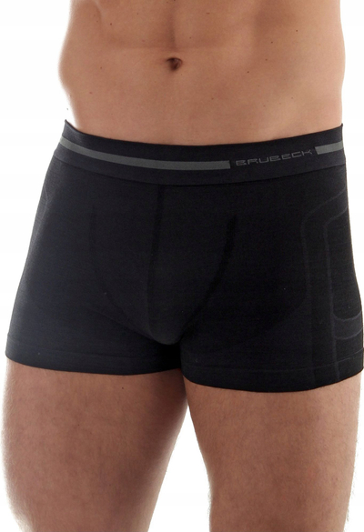Boxer për burra Brubeck Comfort Wool, termo, madhësia 5XL, të zinj