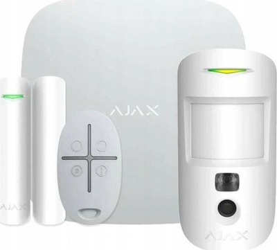 Set alarmi Ajax StarterKit Cam Plus Hub 2 Plus, MC DP SC, i bardhë