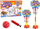 Set basketbolli LeanToys, gjatësi 120 cm, me top edhe pompë, shumëngjyrësh