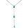 Qafore për femra Silvego Brilliance Zirconia MSS1023NG, 47 cm, e argjendtë/gjelbër