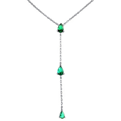 Qafore për femra Silvego Brilliance Zirconia MSS1023NG, 47 cm, e argjendtë/gjelbër
