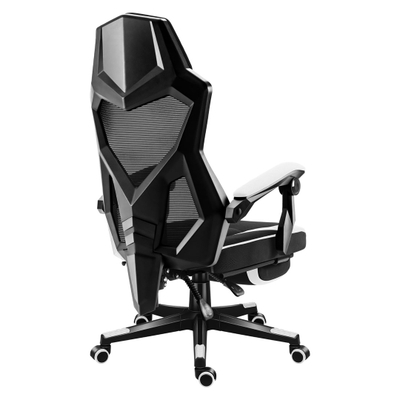 Karrige gaming Huzaro Combat 3.1, mbështetëse këmbësh, mban deri 150 kg, bardh e zezë