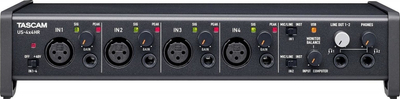 Interfejs audio USB Tascam US-4x4HR, 4 hyrje 4 dalje, 24 bit 192 kHz, i zi