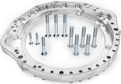 Plakë adapteri kambio PMC Motorsport BMW V12 M70 S70 M73, për Audi 01E 2.5 TDI, alumin, argjend