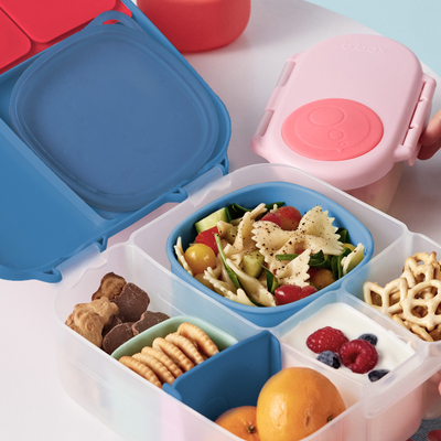 Kuti ushqimi b.box Snack Container, silikoni pa BPA, e kaltër ocean