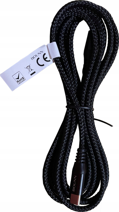 Kабел USB C BOUNN, 2m, PD 60W, 2x USB C, црн