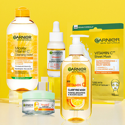 Losion pastrimi	për fytyrë Garnier Vitamin C Skin Naturals, 400 ml