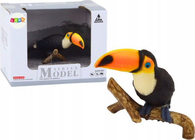 Figurinë për koleksion Lean Toys Animals of the World Toucan, 4 cm, shumëngjyrëshe