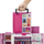 Set loje Mattel Barbie Dream Closet, me kukull, dollap garderobe me 2 kate, rozë