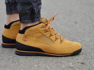 Çizme malore Timberland Euro Rock Mid Hiker, lëkurë zdruk, ngjyrë gruri