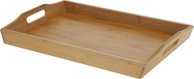 Tabaka servirje Excellent Houseware Bamboo Tray, 43x29x5 cm, dru bambuje, ngjyrë natyrale