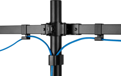 Држач за маса за монитори InLine Desk Mount, за 2 монитори до 32\", 9kg, црна