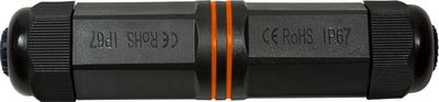 Konektor rrjeti LogiLink NP0081, 2x RJ45, IP67, ngjyrë e zezë