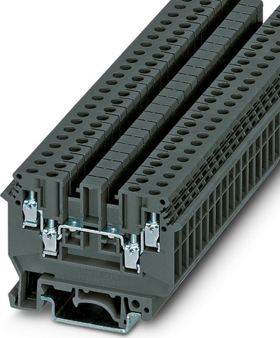 Connector shine Phoenix Contact TB 4-QUATTRO, 4 përçues 4mm², 32A 630V, gri e errët