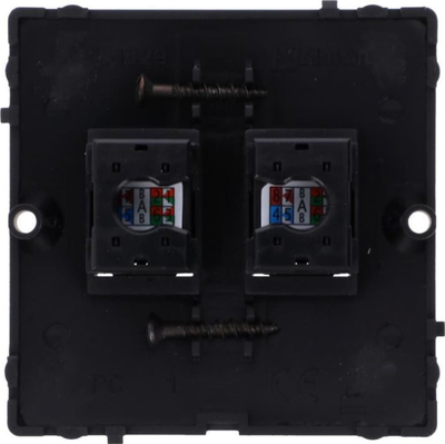 Prizë kompjuterike Simon Basic, RJ45 Double Cat 5e, e zezë mat
