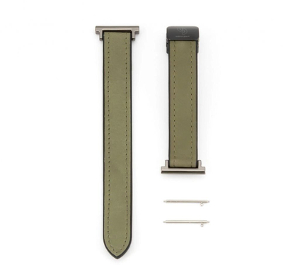 Rrip ore Riduria Siksniņa Connect 22mm, silikon lëkurë, mbyllje magnetike, jeshile Forest