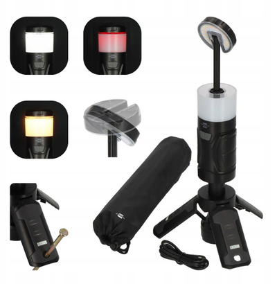 Llampë kampingu LED Emos P4524, 400 lm, IP44, USB C, e bardhë