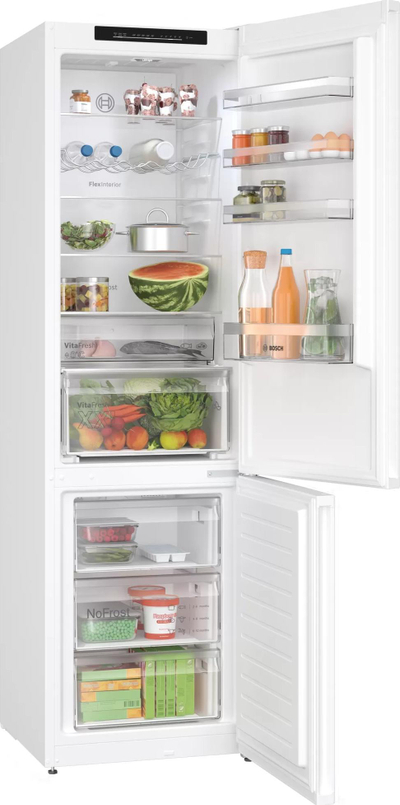 Frigorifer i kombinuar Bosch KGN392WDF, 203 cm, 363L, i bardhë