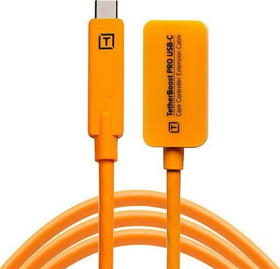 USB C продолжувачки кабел Tether Tools TET TBPRO3 ORG, 5 m, со засилување на сигналот, портокалов