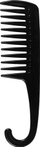 Krëhër flokësh Top Choice Wide Comb, për maska dhe trajtime, plastik, i zi