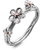 Unazë Hot Diamonds DR214, argjend 925, me lule Forget Me Not, argjendi