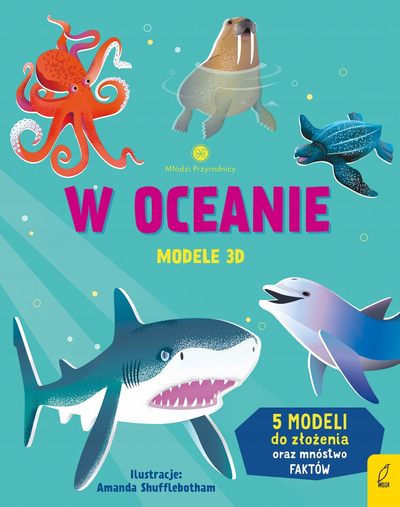 Libër fëmijësh Młodzi Przyrodnicy W Oceanie, modele 3D, edukativ, shumëngjyrësh