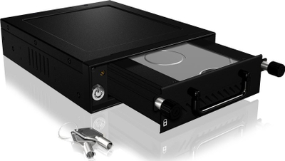 Sirtar disku ICY BOX IB-148SSK-B, 3.5", SATA, me çelës, i zi