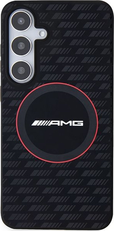 Kapak telefoni AMG Silicone Carbon Pattern MagSafe, për Samsung Galaxy S24 Plus S926, i zi