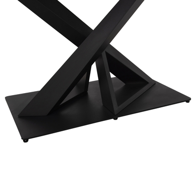 Tavolinë ngrënieje drejtkëndore Rubby 180×90×77 Hcm (HM9849.02), zezë