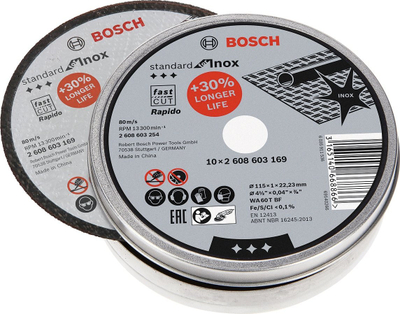 Disk prerës Bosch, 115mm, set 10 copë
