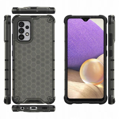 Mbrojtëse telefoni Hurtel Honeycomb për Samsung Galaxy A03s, kornizë xheli, kundër goditjeve, e zezë