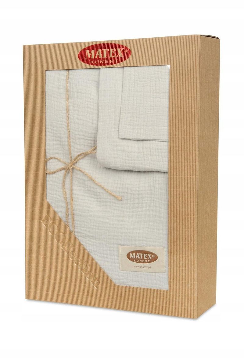 Set mbulesë jorgani Muslin Bedding, 220x200 cm, pambuk premium, gri