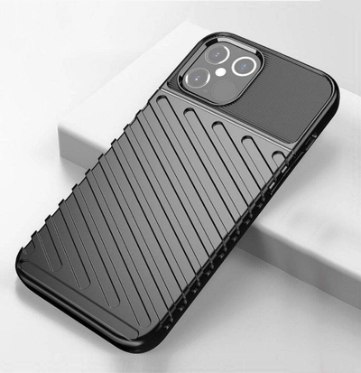 Këllëf i blinduar Thunder për Xiaomi Redmi 12 4G, TPU, mbrojtje nga goditjet, i zi