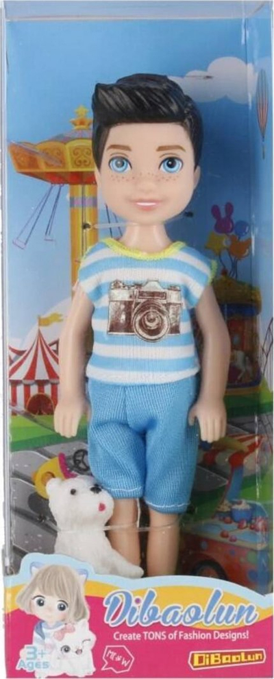 Kukull djalosh Mega Creative Doll Boy, 13cm, me qenush, shumëngjyrëshe
