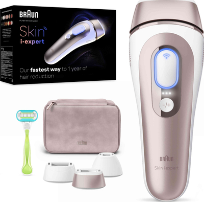 Epilator IPL Braun Smart Skin I-Expert PL7253, inteligjent, 3 koka, me kuti