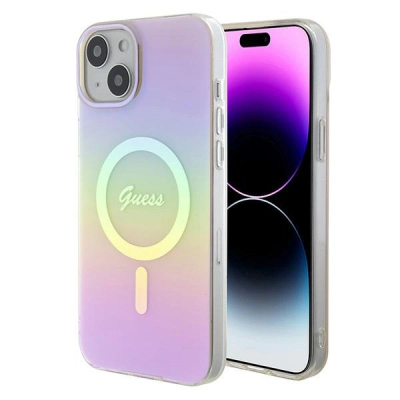 Mbrojtëse telefoni Guess GUHMP15MHITSP, për iPhone 15 Plus 6.7", MagSafe, rozë