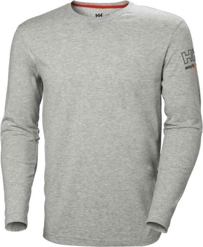 Bluzë pune Helly Hansen Kensington Logo, mëngë të gjata, për meshkuj, gri e çelët
